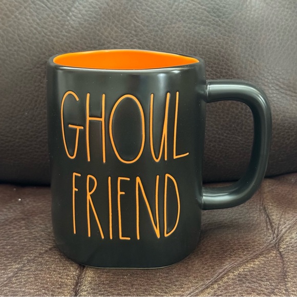 GHOUL FRIEND Rae Dunn Ceramic Halloween Mug - Black & Orange - Picture 2 of 9